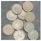 10 Nice Indian Head Cents