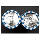 2 Brand New 2025-D Jefferson Nickel Bank Rolls BU