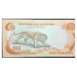 1972 South Vietnam Famous Tiger 500 Dong Note