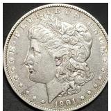 1901 P Morgan Silver Dollar, Key Date, Nice