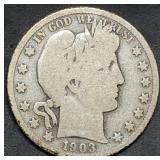 1903-O Barber Silver Half Dollar