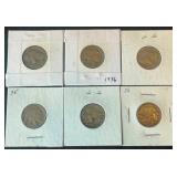 6 Nice Buffalo Nickels in Holders