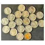 20 Nice Buffalo Nickels from Estate
