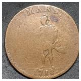 1718 Sweden 1 Daler Copper Coin