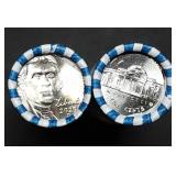 2 Brand New 2025-D Jefferson Nickel Bank Rolls BU