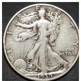 1939-S Walking Liberty Silver Half Dollar