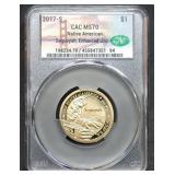 2017 S Enhanced Unc Sequoyah Dollar CAC MS70
