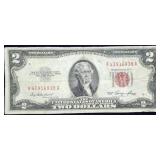 1953 $2 Red Seal Legal Tender Bank Note Nice