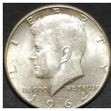 Gem BU 1964 Kennedy 90% Silver Half Dollar Nice