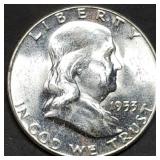 1953 Franklin Silver Half Dollar Gem BU