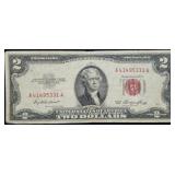 1953 $2 Red Seal Legal Tender Bank Note Nice