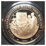 Franklin Mint 45mm Bronze US History Medal 1964