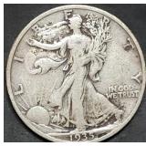 1935 Walking Liberty Silver Half Dollar
