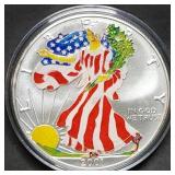2001 1oz Silver Eagle Colorized