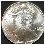 1986 1oz Silver Eagle Gem BU 1st Year