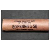 1956-D Gem BU Lincoln Wheat Penny Full Roll