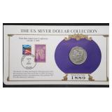 1889 Morgan Silver Dollar on Card