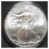 2009 1oz Silver Eagle Gem BU in Capsule
