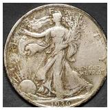 1936 Walking Liberty Silver Half Dollar