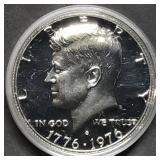 1976 Bicentennial Proof Silver Half Dollar in Caps