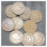 10 Nice Indian Head Cents