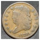 1829 Classic Head Half Cent