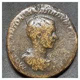 Ancient Roman Bronze Sestertius Gordian III