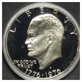 1976 Bicentennial Proof Silver Ike Dollar in Capsu
