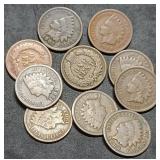 10 Nice Indian Head Cents