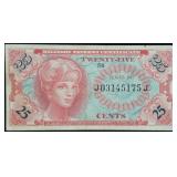 Vietnam War Military Payment Certificate 25 Cents