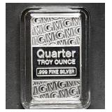 1/4 Troy Oz .999 Silver Ingot