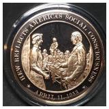 Franklin Mint 45mm Bronze US History Medal 1953