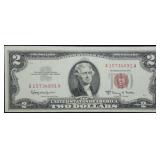 1963 A $2 Red Seal Legal Tender Banknote Crisp CU