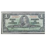 1937 Canada $1 Banknote Nice Note