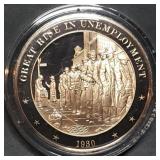 Franklin Mint 45mm Bronze US History Medal 1930