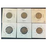 6 Nice Buffalo Nickels in Holders