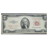 1953 A $2 Red Seal Legal Tender Bank Note Nice