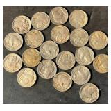 20 Nice Buffalo Nickels from Estate