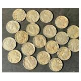20 Nice Buffalo Nickels from Estate