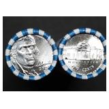 2 Brand New 2025-D Jefferson Nickel Bank Rolls BU