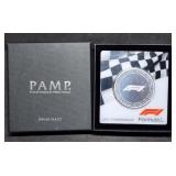 2.5oz F1 Championship 999 Silver Round PAMP Assay