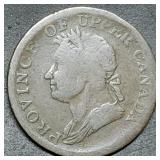 1832 Upper Canada Half Penny Token Nice