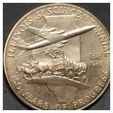 1968 Illinois Sesquicentennial Bronze Medal BU
