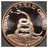 1oz Copper Bullion Don