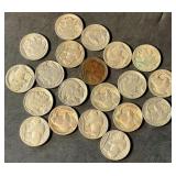 20 Nice Buffalo Nickels from Estate