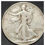 1928-S Walking Liberty Silver Half Dollar