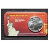1991 1oz Silver Eagle in Littleton Holder