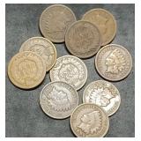 10 Nice Indian Head Cents