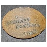 Scarce 1893 Columbian Exposition Rolled Penny
