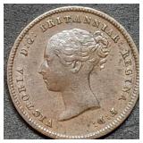 1843 Great Britain Queen Victoria Half Farthing
